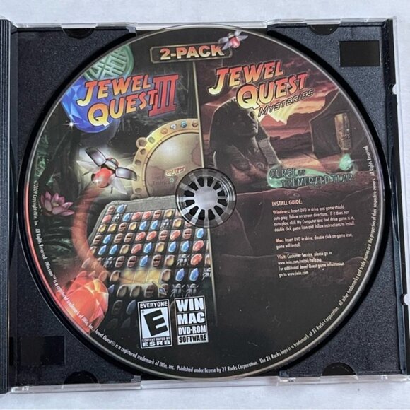 2 Pack Jewel Quest 3 Jewel Quest Mysteries WIN MAC DVD ROM E ESRB PC Games - Picture 6 of 6